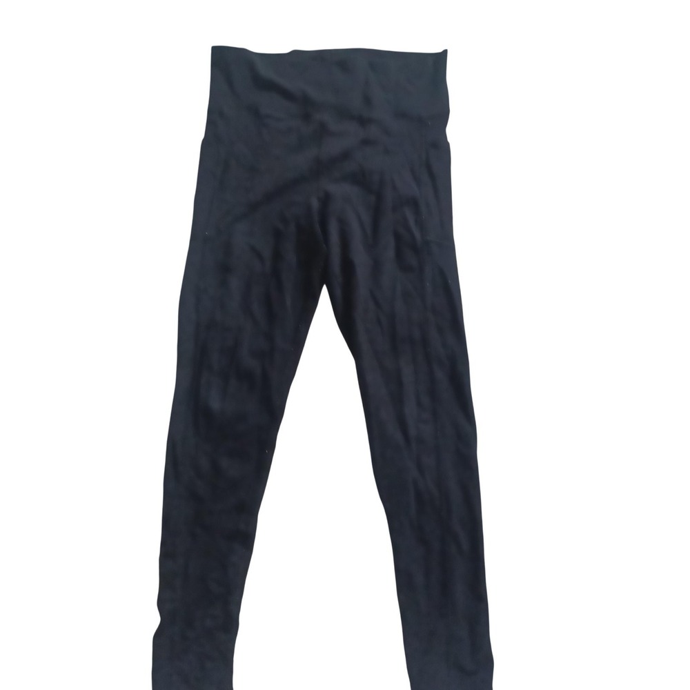 Reprise Womens Black Tencel Lyocell Spandex Pocket Leggings Yoga Pants Large